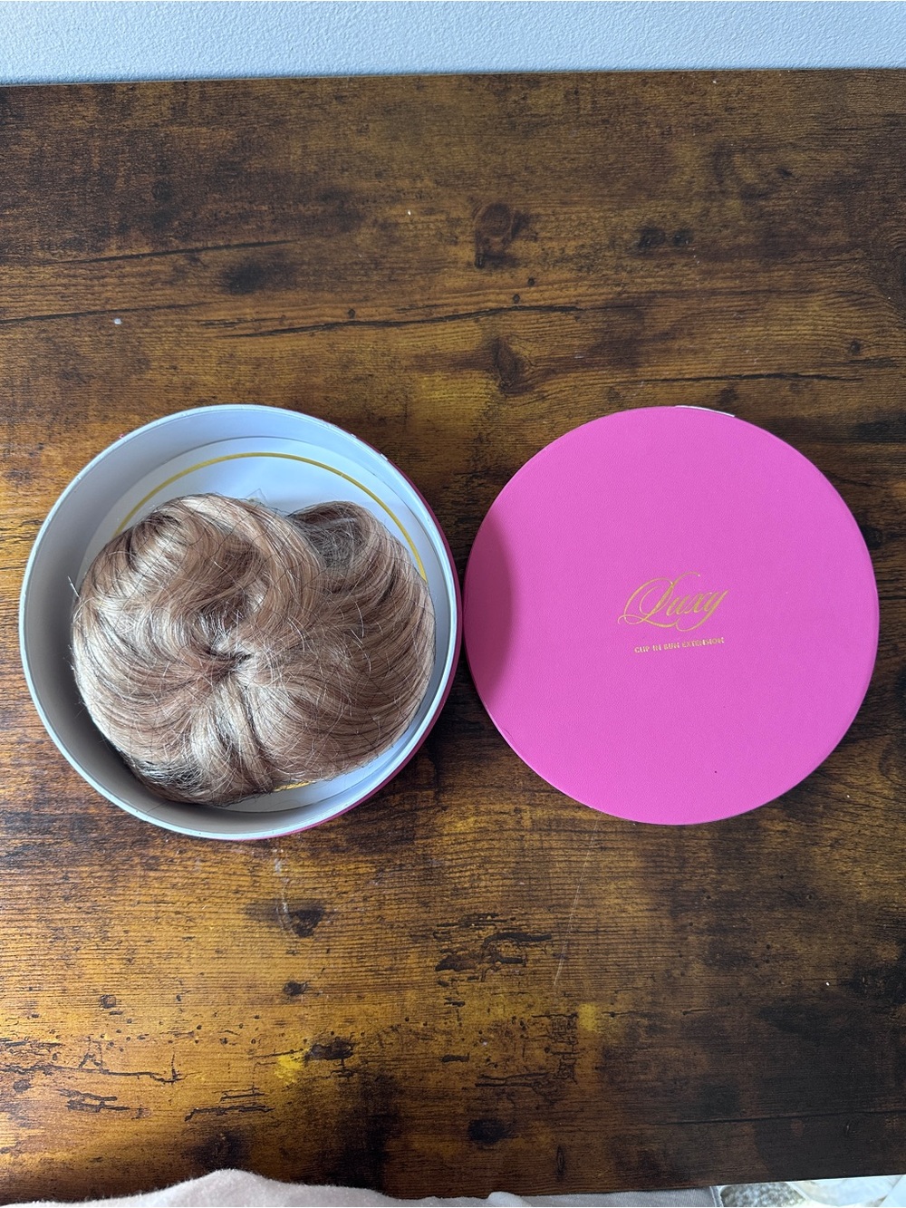 Luxy Hair Clip-In Bun Extension 100% Remy Human Hair Updo Blonde Balayage 14" - Picture 3 of 8